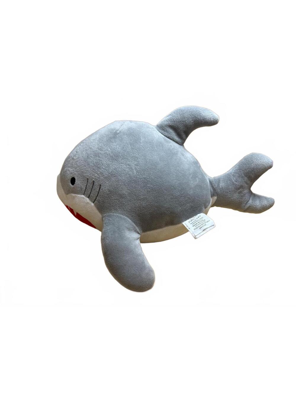 Gray Plush Shark Stuffed Animal Toy - Picture 2 of 6